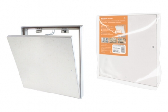 Люк под плитку, алюминиевый, съемный, нажимной, ограничитель-цепочка, 300х400, | SQ1807-0605 | TDM