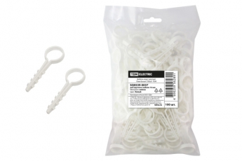 Дюбель-хомут круглый 16мм белый (100шт) | SQ0539-0037 | TDM