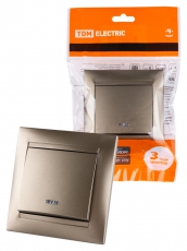 Выключатель 1 кл. с подсветкой 10А бронза 