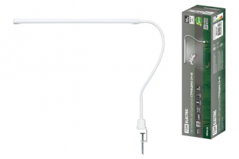 Светильник светодиодный струбцина СН-40, гибкий, сенсор-диммер, 220 В, 10Вт, 5000 К, белый, | SQ0337-0161 | TDM