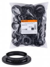 Кольцо для патрона Е14, термостойкий пластик, черный, Б/Н | SQ0335-0167 | TDM