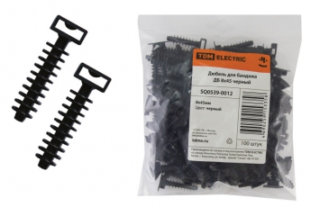 Дюбель для бандажа ДБ 8х45 черный (100шт)  | SQ0539-0012 | TDM