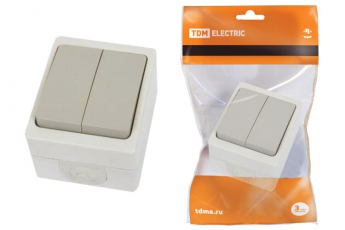 Выключатель 2-кл. открытой установки IP54 10А 