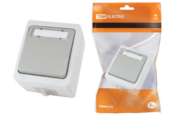 Кнопка звонковая с полем для надписи IP54 6A 