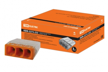 Строительно-монтажная клемма КБМ-2273-233 (2,5мм2) с пастой | SQ0517-0112 | TDM