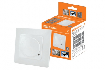 Датчик движения ДДМ-05В 5,8ГГц, 1200Вт, 10-720с, 5-15м, 3+лк, 180гр, IP20, | SQ0324-0030 | TDM