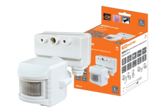 Датчик движения ДДПр-01 (белый) 1100Вт, 5-480с, 12м, 5+Лк, 120гр, IP44, | SQ0324-0014 | TDM