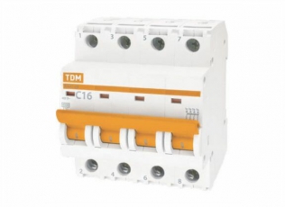 Выключатель автоматический четырехполюсный ВА47-29 2А C 4,5кА | SQ0206-0117 | TDM