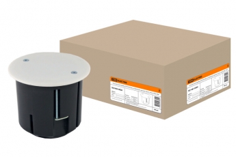 Коробка распределительная с/у 73х73 металлические лапки, с крышкой (для полых стен) | SQ1403-0028 | TDM