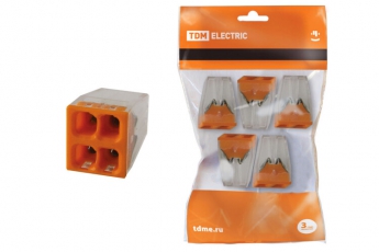 Строительно-монтажная клемма КБМ-2273-244 (2,5мм2) с пастой (5 шт/упак) | SQ0517-0125 | TDM