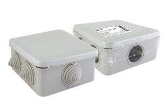 Коробка распределительная о/п 100х100х50мм, крышка, IP55, 6 вх. инд. штрихкод | SQ1401-1255 | TDM