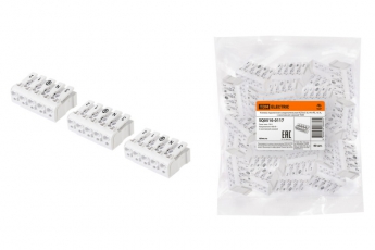 Клемма пружинная соединительная КСПн5-3L+N+PE, 16 A, с монтажной ножкой | SQ0510-0117 | TDM