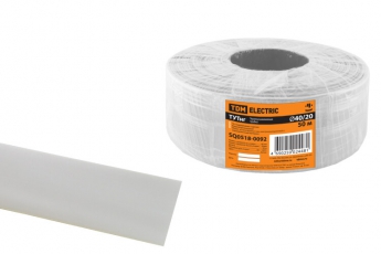 Термоусаживаемая трубка ТУТнг 40/20 белая (50 м/ролл)  | SQ0518-0092 | TDM