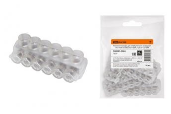 Колодка клеммная для сетей уличного освещения КСУ-4 (КЕ10.506) 6x(10-50AL /2,5-35 Cu) | SQ0581-0004 | TDM