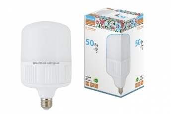 Лампа светодиодная T-50 Вт-230 В-6500 К–E27 (140x238 мм) НАРОДНАЯ | SQ0340-1582 | TDM