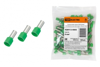 Наконечник-гильза Е6018 6мм2 с изолированным фланцем (100шт)  | SQ0512-0005 | TDM