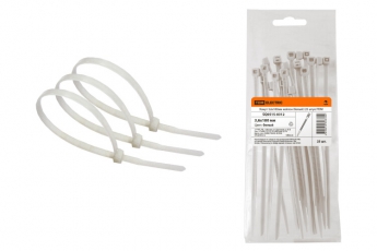 Хомут 3,6х180мм нейлон (белый) (25 штук) | SQ0515-0312 | TDM