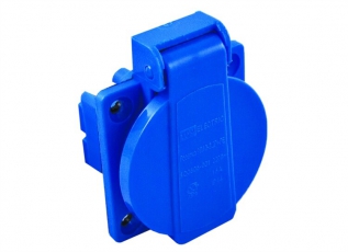 Розетка панельная РП10-3 скрытая с крышкой IP44 16А 2Р+РЕ 220В  | SQ0606-0001 | TDM