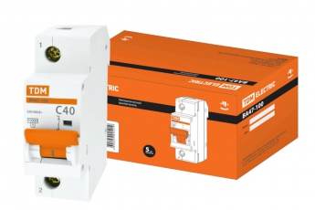 Выключатель автоматический однополюсный ВА47-100 40А C 10кА | SQ0207-0051 | TDM
