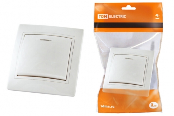 Выключатель 1 кл. с подсветкой 10А белый 
