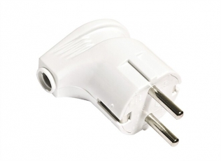 Вилка угловая с/з белая 16А 250В  | SQ1806-0007 | TDM