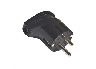 Вилка угловая с/з черная 16А 250В  | SQ1806-0008 | TDM