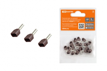 Наконечник штыревой втулочный изолированный (двойной) НШвИ (2) 1,5х8 (20шт) | SQ0568-0046 | TDM