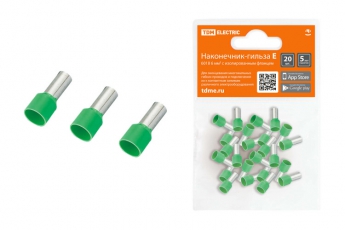 Наконечник-гильза Е6018 6мм2 с изолированным фланцем (20шт) | SQ0568-0044 | TDM