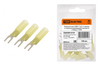 Наконечник НВИ-Т 6,0–5 вилка в термоусаживаемой манжете (100шт) | SQ0589-0107 | TDM