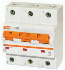 Выключатель автоматический трехполюсный ВА47-125 100А C 15кА | SQ0208-0083 | TDM