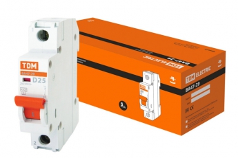 Выключатель автоматический однополюсный ВА47-29 25А D 4,5кА | SQ0206-0143 | TDM