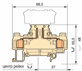 Клемма D1,5/6.S.ADO.NF ADO 1.5мм.кв. | 1SNA400083R2500 | TE