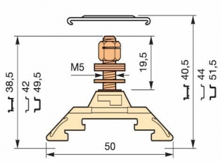 Клемма HD10/12.F5.V0 1шпилька | 1SNA295394R2300 | TE