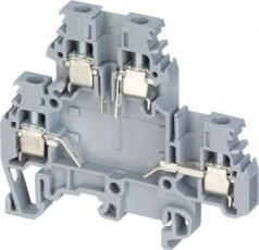 Клемма M4/6.DE, 2-уровневая, для распайки электронных компонентов (выводы не соединены), винт 4мм.кв. | 1SNA115185R0500 | TE