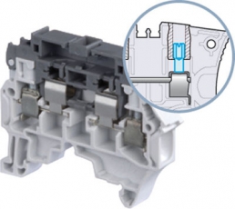 Клемма ZS4-SF1-T2 Держатель предохранителя 5x20мм, 5x25мм, 4мм.кв. 2 тестовые розетки | 1SNK508411R0000 | TE