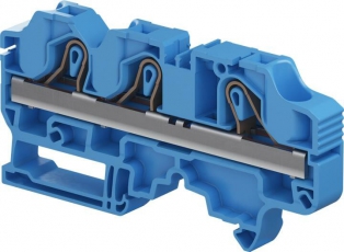 Клемма втычная ZK10-3P-BL синяя - 10 мм?, 3 зажима | 1SNK710021R0000 | TE