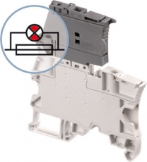 Клемма ZS4-SF-R1 Держатель предохранителя 5x20мм, 4мм. кв., с красным светодиодом-индикатором сгор.предох. 24-60В | 1SNK506412R0000 | TE