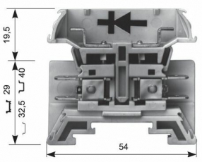 Клемма HD6/14.SDH.1, quick-connect (fast on), с вилкой для установки диода, 6,3x0,8мм, 6 мм.кв., вилка в комплекте | 1SNA162988R2100 | TE