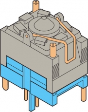Разъем FIP-2/4-1 для цепей полярности, с малым кожухом, для установки контактов BRE-T, 2 ряда по 4 полюса | 1SNA166559R0600 | TE
