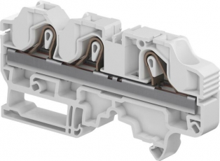 Клемма втычная ZK10-3P серая - 10 мм?, 3 зажима | 1SNK710011R0000 | TE
