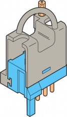 Разъем FIP-1/4-D для цепей полярности, со стороны 1-2-3-4, для установки контактов BRE-T, четырехполюсный | 1SNA166555R2200 | TE