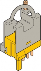 Разъем FIDE-1/4-G для цепей расцепителя, со стороны 01-02-03-04, для установки контактов BRE-T, четырехполюсный | 1SNA166898R2300 | TE