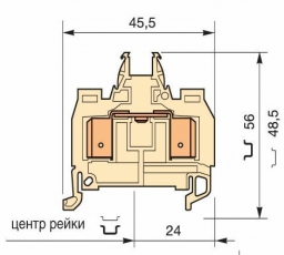 Клемма D4/8.ADO.NF ADO 4мм.кв. | 1SNA399748R2500 | TE