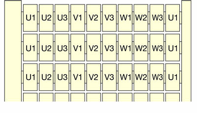 Маркировка RC610 10x(U1-U3-V1-V3-W1-W3) . | 1SNA233132R1500 | TE