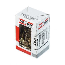 Саморезы универсальные 12х4,0 мм (200 шт) желтые - коробка с окном ( 0,203 кг) | 102239 | Tech-KREP