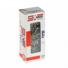 Саморезы универсальные 30х4,0 мм (200 шт) желтые - коробка с окном ( 0,326 кг) | 102243 | Tech-KREP