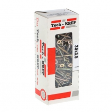 Саморезы универсальные 35х3,5 мм (200 шт) желтые - коробка с окном ( 0,276 кг) | 102235 | Tech-KREP