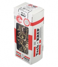 Саморезы универсальные 40х5,0 мм (200 шт) желтые - коробка с окном ( 0,666 кг) | 102262 | Tech-KREP