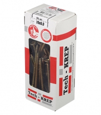 Саморезы универсальные 70х6,0 мм (75 шт) желтые - коробка с окном ( 0,608 кг) | 102272 | Tech-KREP