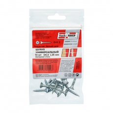 Саморез ШУц 5,0х25 пот. гол. (14 шт) - пакет ( 0,033 кг) | 102444 | Tech-KREP